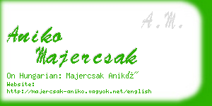 aniko majercsak business card